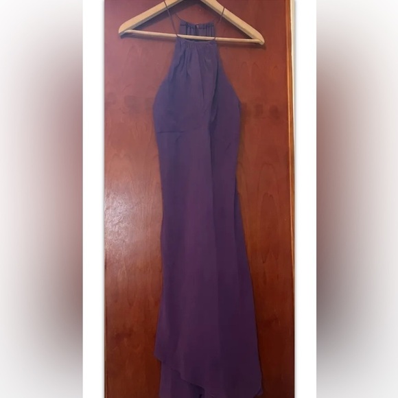 Signature by Sangria 100% Silk Sz6 Dress Burgundy Pull On Sheer Lined Silhouette - Picture 2 of 10